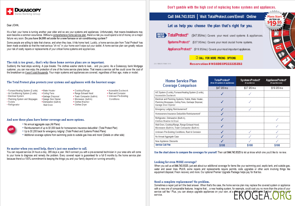 Suisse Relevé de prêt hypothécaire bancaire Dukascopy aux formats Word et PDF , 8 pages 5 , 6